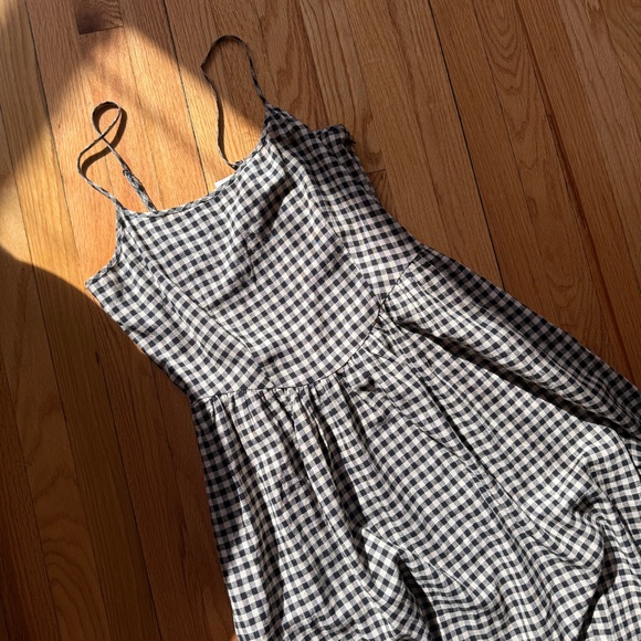 GAP Black and Cream Gingham Dress NWT - Picture 2 of 6